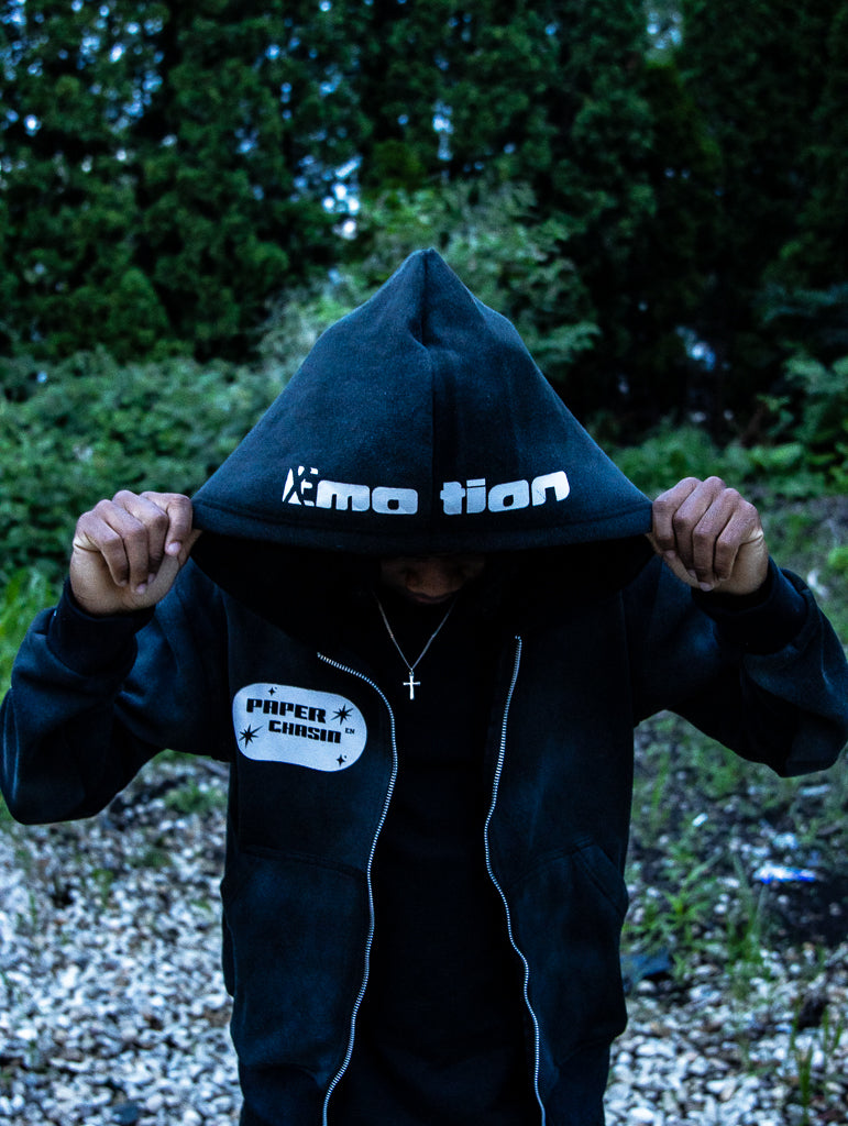 "PaperChasin" Hoodie Black